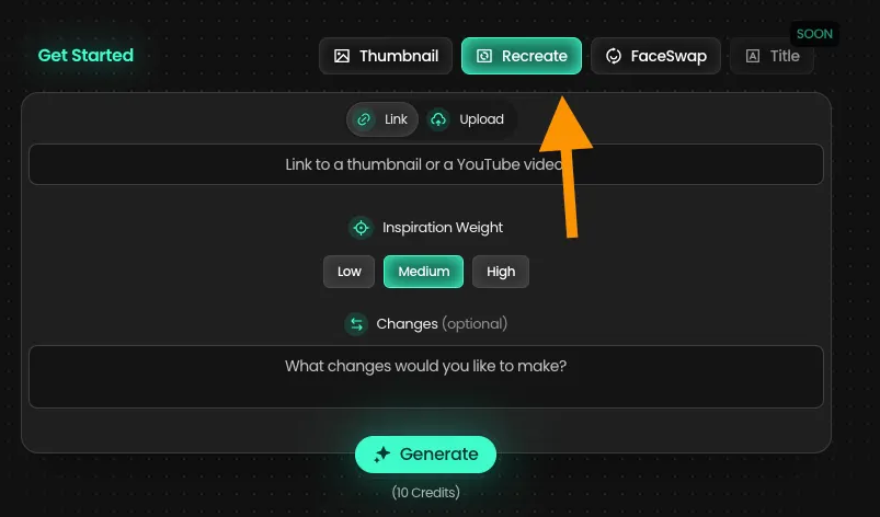 برای فعال کردن این ویژگی، روی «Recreate» کلیک کنید.
