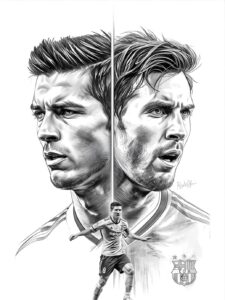 مقایسه رونالدو و مسی هوش مصنوعی